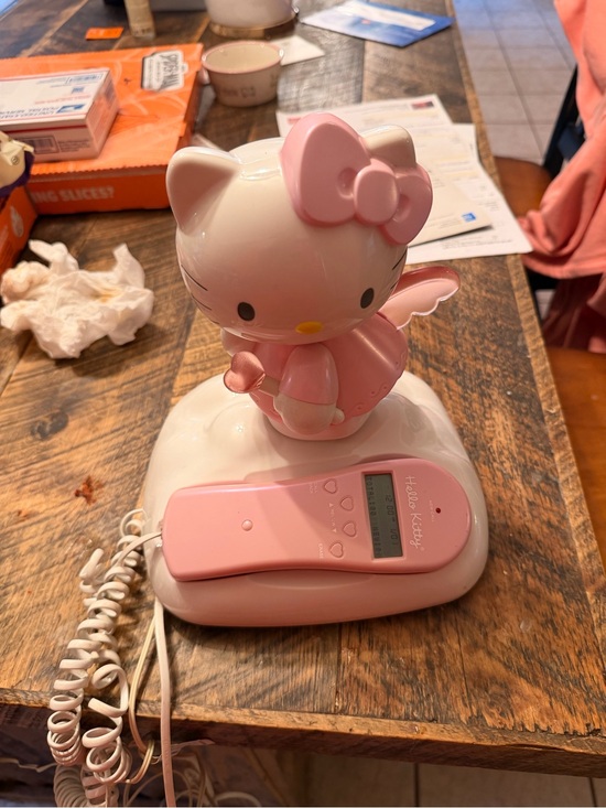 Hello Kitty Other - Hello Kitty Pink Corded Figurine Phone with Matching Handset